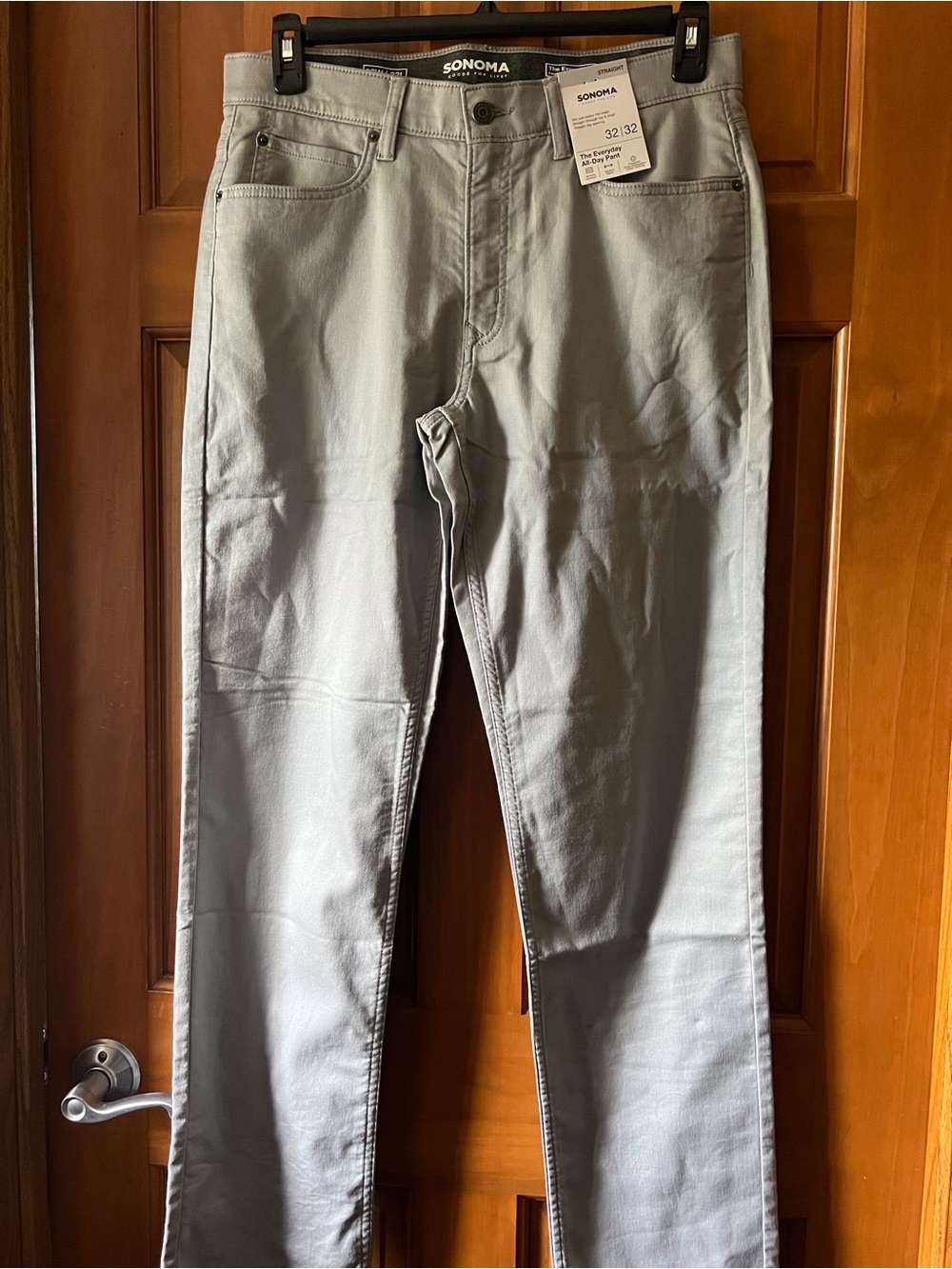 SONOMA Men's Light Gray Chinos - Straight Fit